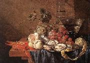 Jan Davidsz. de Heem Fruits and Pieces of Seafood oil painting